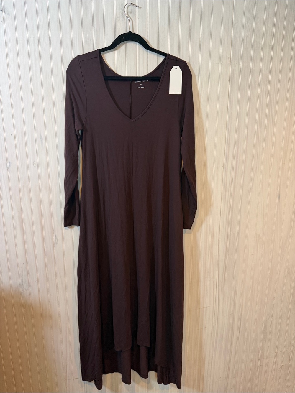 UNIVERSAL STANDARD LONG SLEEVE V NECK MAXI DRESS XXS 2xs 6-8